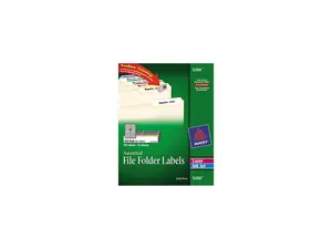 Avery 5266 Permanent Adhesive Laser/Inkjet File Folder Labels, Assorted, 750/Pack