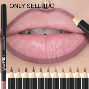 1PC Nude Matte Lip Liner, Lip Liner Pencils, Lipliner, Creamy Texture, Ultra-fine Tip, Waterproof, Smooth and Non-drying, Highly Pigmented, Creating A Majestic and High-end Lip Makeup