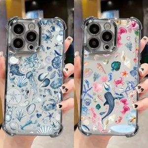 Watercolor Marine Life Phone Case - Coastal Beach Nautical Protective Cover For iPhone 17 Air 16 15 14 Pro Max 13 12 11 Plus S26 S25 S24 S23 S22 FE ULTRA PLUS EDGE Cases  #YGSJDHY4