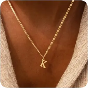 A–Z Initial Necklace | Stainless Steel Letter Pendant Jewelry for Women, Daily Gift