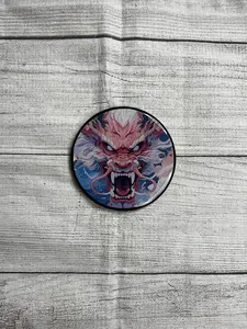 Mythical Dragon Epoxy Resin Wood Coasters