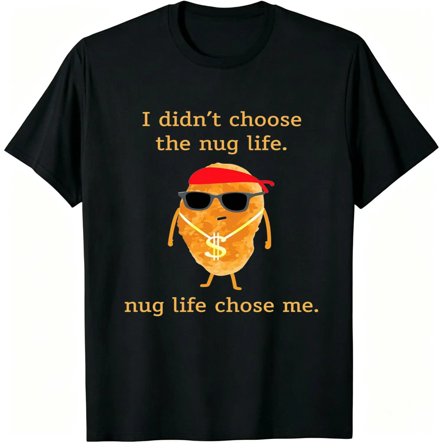 Funny Nugget Shirt Nug Life Chicken Nugget Graphic T Shirt Novelty Print Soft Prints Casual Streetwear Vintage Inspired T Shirt Men
