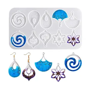 Silicone Jewelry Making Mold, 1 Count Mixed Shapes Handmade Pendant Mold, DIY Craft Supplies for Necklace Earrings Jewelry Making