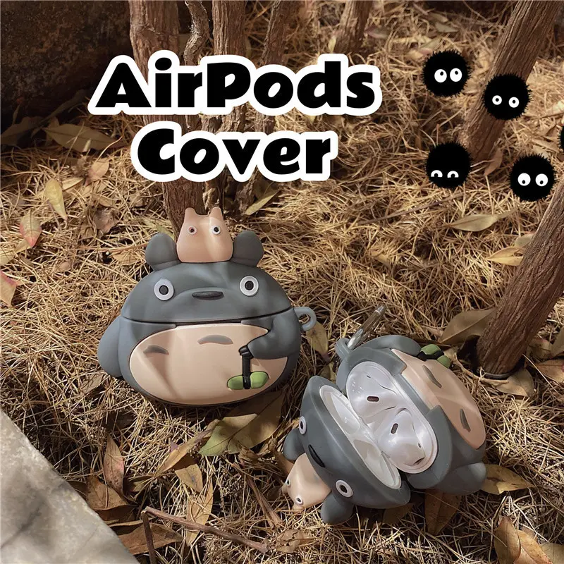 1 Totoro earphone case,Cute wireless Bluetooth earphone case, Earphone Protective Cover, drop resistant, durable, Protection and stylish accessory, suitable for AirPods pro3/1/2/3/4/pro/pro2(Different models may have different shapes)