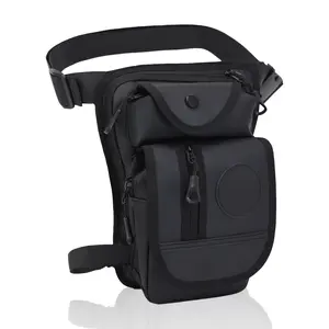 Oxford Drop Leg Bag for Men Women Thigh Water Resistant Fashion Motorcycle Leg Holster Hiking Waist Bag Pouch Tactical Fanny Pack Hip Drop Leg Pouch for Men Women Outdoor Black