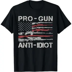 [100% Cotton] [100% Cotton]  Vintage USA Flag 2Nd Amendment T-Shirt T-Shirt For Men And Women