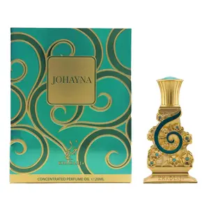 Khadlaj Johayna Green for Unisex Concentrated Perfume Oil, 0.68 Ounce