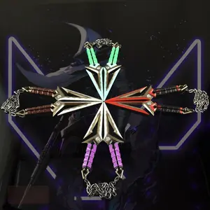 6.3inch 16cm Metal Ninja Kunai Katana Metal Syuriken Sword Anime Cosplay Prop Accessories Ninja Star Knife Real Size Japanese Katana Original Samurai Sabre Halloween Party Costume Accessory Photograph Prop Gift