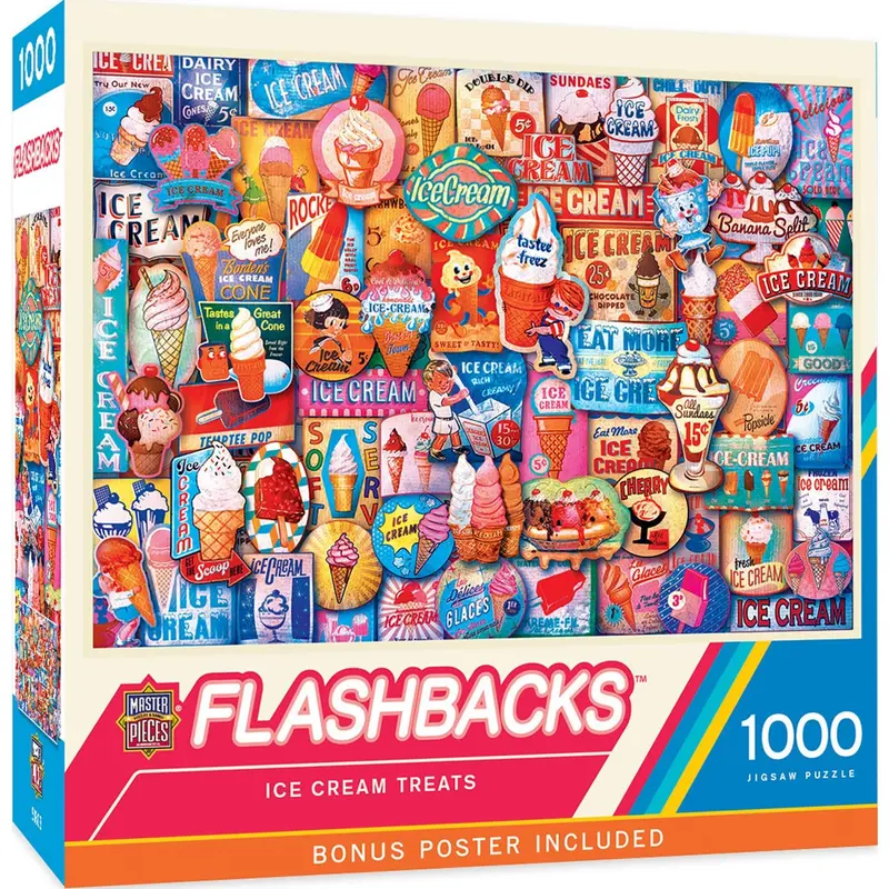 Flashbacks - Ice Cream Treats 1000-Piece Jigsaw Puzzle
