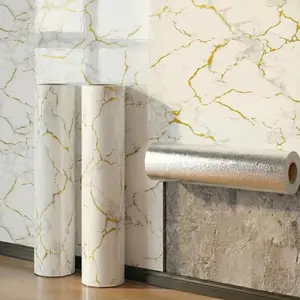 Extra Thick Marble Pattern Wallpaper 1 Roll 47IN*118.11IN*0.1IN Self-Adhesive Durable OilResistant Heat Resistant Easy to Clean for Kitchen Bathroom Living Room Bedroom Decoration