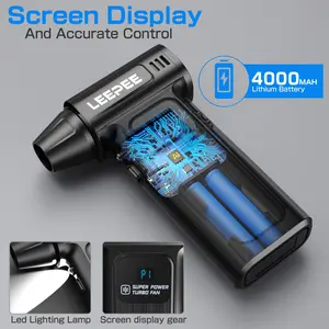 2025 New 150000RPM Blizzard Powerful Hair Dryer, 4-speed Adjustable Type-C Electric Vacuum Cleaner, Convenient Portable Turbojet Fan