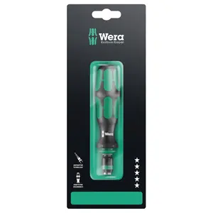 Wera 05073541001 Kraftform 817 R SB Hexagon Premium Plus Bitholding Screwdriver, Rapidator Quick-Release Chuck, Bayonet Blade, 1/4" Head, 133mm Blade Length