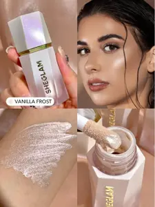 SHEGLAM Glow Bloom Liquid Highlighter Vanilla Frost Gel Cream Highlighter Shimmer Dewy Finish Long Wear Brightening Non-Caking