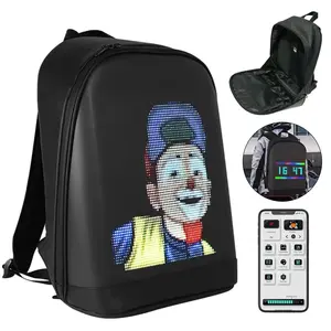 Smart LED Backpack with Bluetooth Connection, Laptop Backpack, Men's Cool Backpack Suitable for Motorcycles and Bicycles