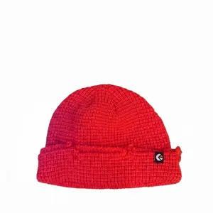 Waffle Knit Beanie – Red