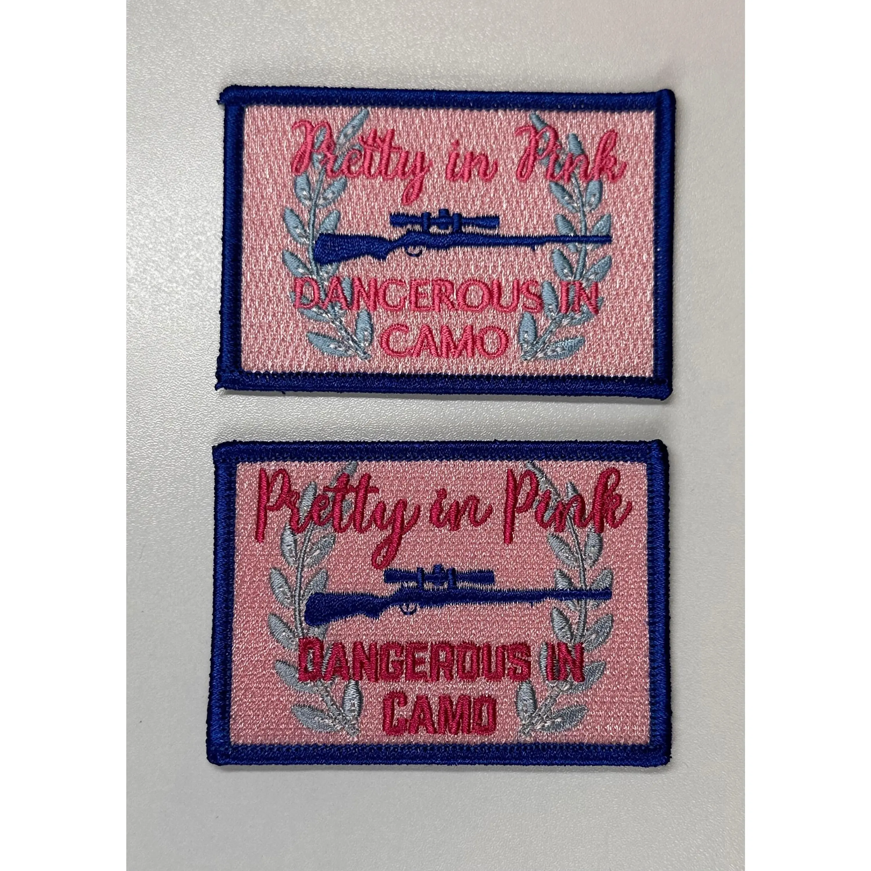 Dangerous In Camo Dark Pink, Hunting Girl Patch, hunting patch, Camo patch, rifle patch, girls hunt too, hunting season, deer patch