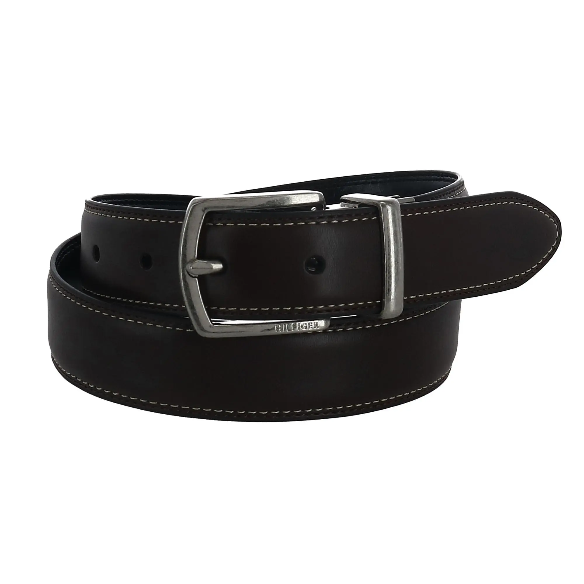 Tommy Hilfiger Boy's Reversible Belt - 13-14 Years, Contrast Stitched Edges, Flag Logo, Kids' Waist Belt Accessory