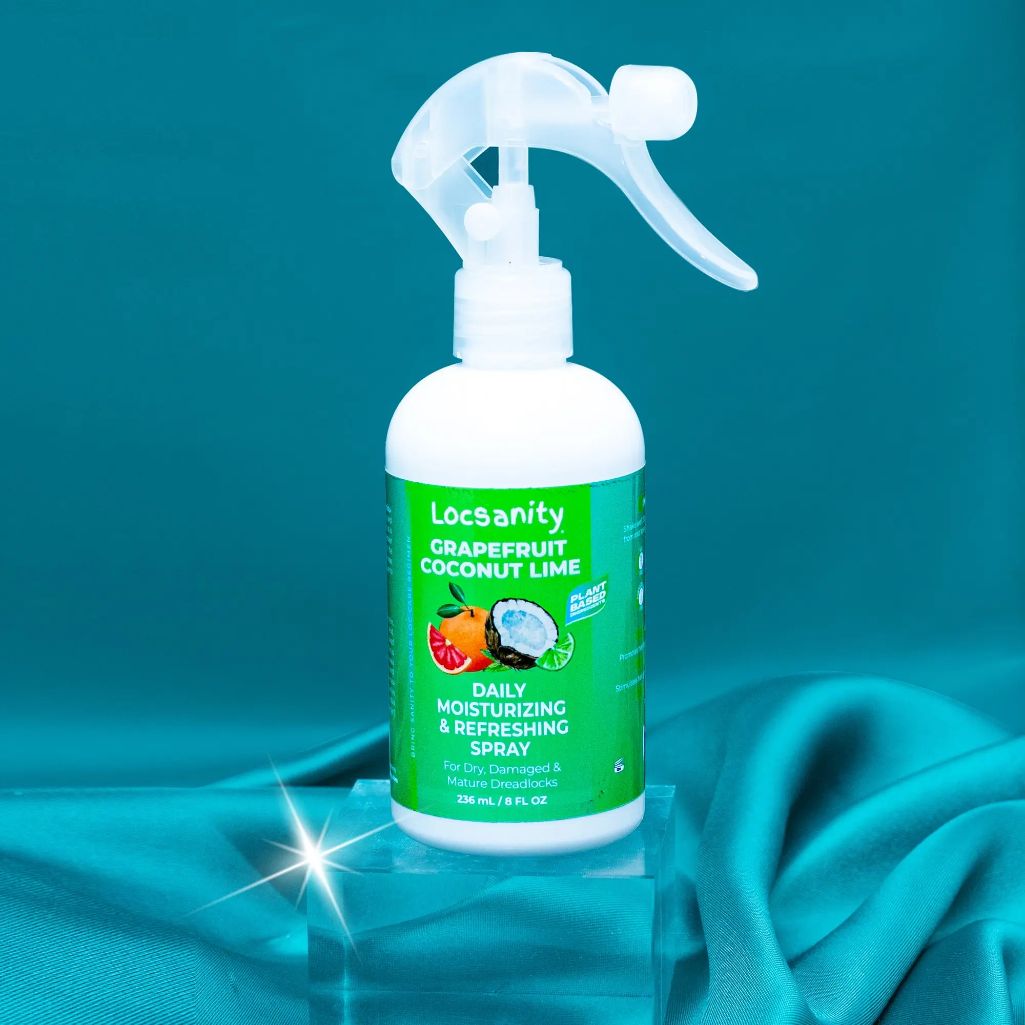 LOCSANITY Loc Tightening Spray, Gentle Plant-Based Moisturizers with Coconut & Black Hawaiian Sea Salt, Daily Mist for Dreadlocks & All Hair Types, Oil, Hydrating Face Mist, Lightweight, Cruelty Free, Dry, Damaged, And Mature Dreadlocks, Naturally Derived