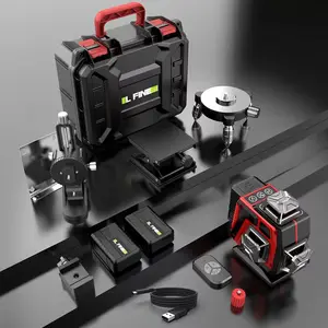 L FINE 16 Line Green Laser Level, 360° 4D Cross Line Laser , Self-Leveling, Rechargeable, for Tile, Framing, Ceiling Installation