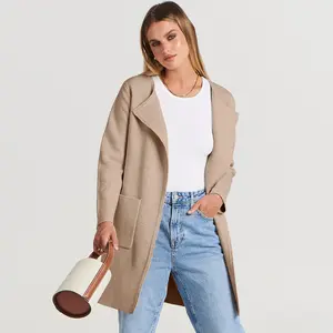 ANRABESS Women's Open Front Knit Lightweight Cardigan Casual Long Coatigan Sweater Lady Jacket Coat 2025 Fall Outerwear cardigan sweater