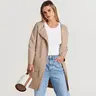 ANRABESS Women's Open Front Knit Lightweight Cardigan Casual Long Coatigan Sweater Lady Jacket Coat 2026 Fall Outerwear cardigan sweater