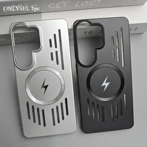 Ultra Thin Cooling Metallic Paint PC Magnetic For Magsafe Protective Case For Samsung S26 Ultra  S25 Edge S24 S23 S22 Plus FE A56 A55 Cover