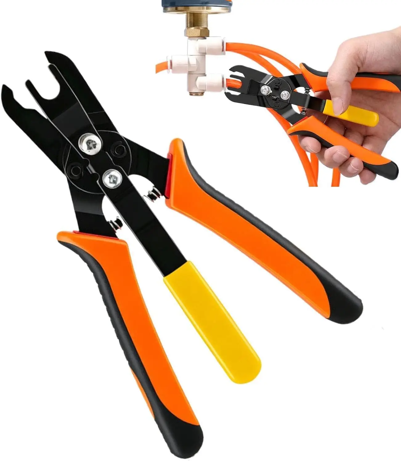 Durable Air Line Removal Tool for 1/4”, 5/16” (6-8mm) Quick Release Disconnect Kit, Anti-Slip Pneumatic Hose Coupler Fitting Remover Mechanic Repair Accessory