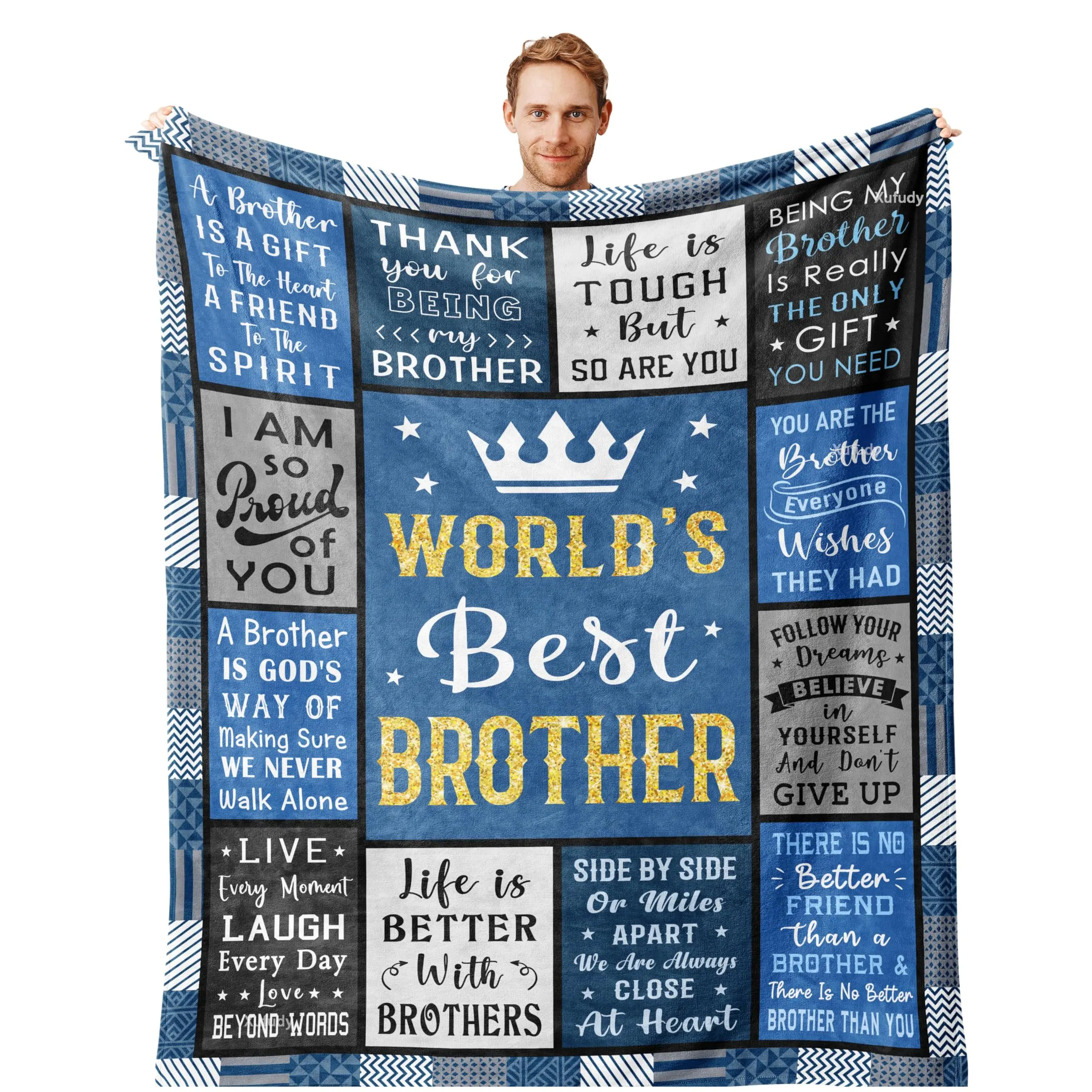 Gifts for Brother, Best Brother Birthday Gifts from Sister Blanket 60"x50", Brothers Blankets from Sister