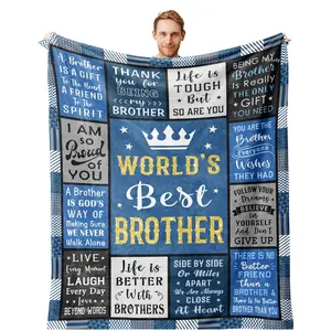 Gifts for Brother, Best Brother Birthday Gifts from Sister Blanket 60"x50", Brothers Blankets from Sister