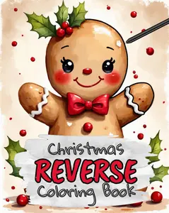 Christmas Reverse Coloring Book for Kids, Teens and Adults: You Draw The Lines, 40 Watercolor Patterns for Stress Relief