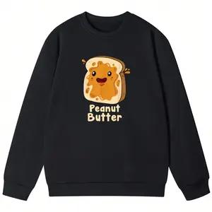 Casual Unisex Sweatshirt with Peanut Butter & Jelly Print – Matching Top for Best Friends & Couples