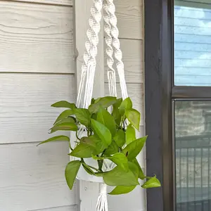 Macrame Plant holder, Macrame Spiral Plant Holder, Boho Planter