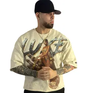 Oversized Streetwear Pullover Cream Graphic – Heavy Cotton Premium Fit