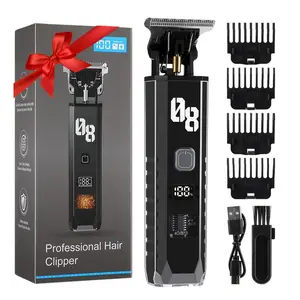 Men's Hair Clipper Cordless Hair Shaver Beard Trimmer Rechargeable Hair Cutting Grooming Kit with Brush and LED Display Professional Barber Clippers Set for Men USB Rechargeable Clipper Portable Hair Trimmer