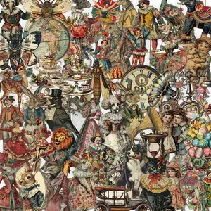 50 Transparent Victorian Sticker Pack Waterproof Pet Material Decorative Guitar Notebook, Flat Stickers for Journaling and Decoration, Sticker Sheets