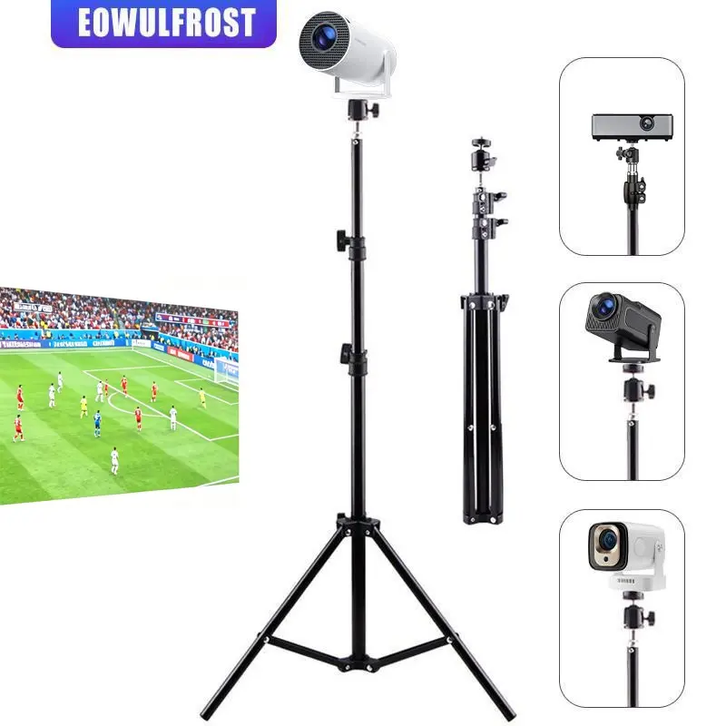 120CM Portable Projector Stand Retractable Universal 1/4 Screw Floor Tripod Stand Mount Porjector, Camera Traveling Products Adjustable Action Camera Mount