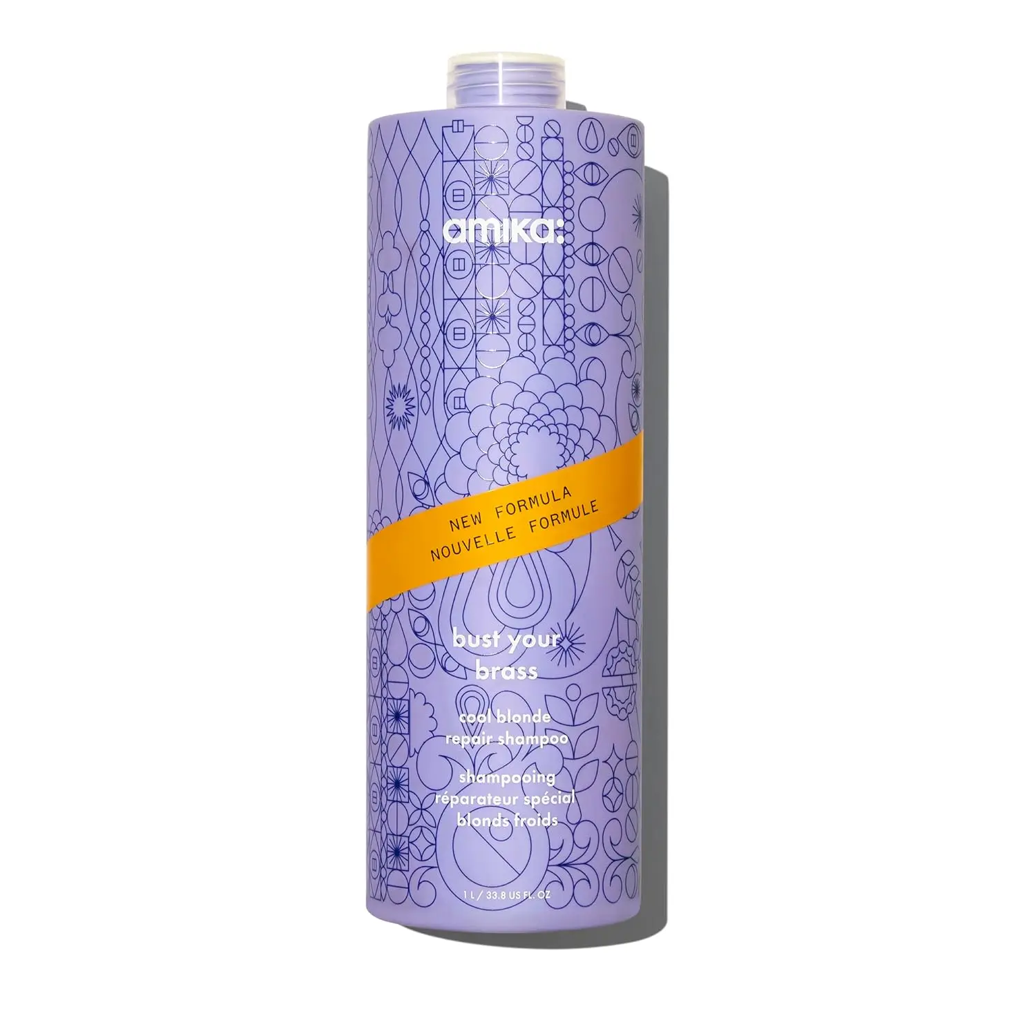Amika bust your brass cool blonde repair shampoo 33.8 Fl Oz Conditioner Haircare