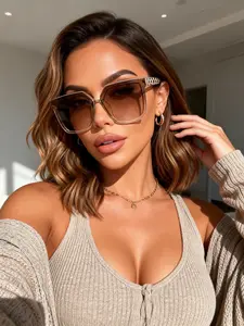 Rectangular Vintage Style Women's Sunglasses, Perfect for Driving, Vacation, Festivals and More