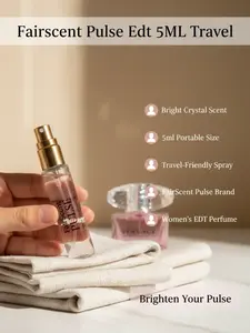 FairScent Pulse Bright Crystal Floral Women’s EDT Travel Spray - Single Item, 5ml/0.17oz, Floral Women's Fragrance