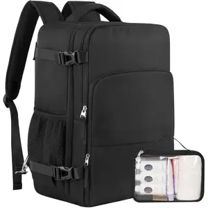 Travel Backpack for Men Women, Personal Item Travel Bag with Multi-Pockets, Airline Approved Carry on Backpack Fits 16inch Laptop,  Casual Backpack for College,Travel, Work