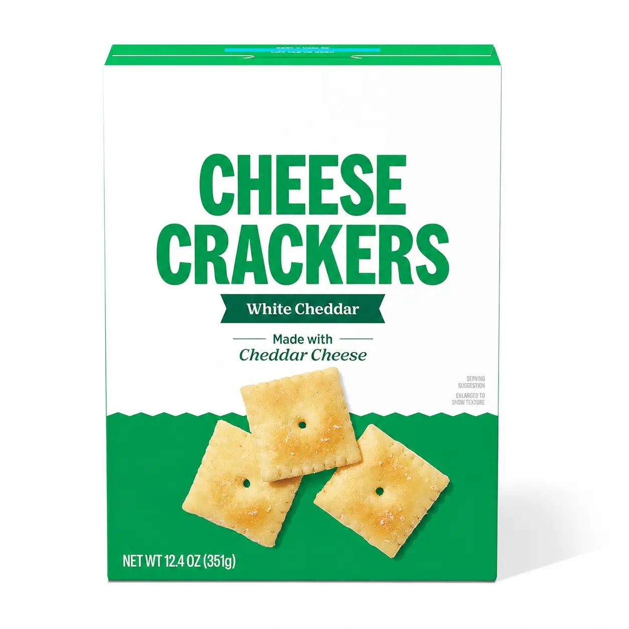 White Cheddar Cream Crackers, Crunchy Baked Snack (12.4 oz)