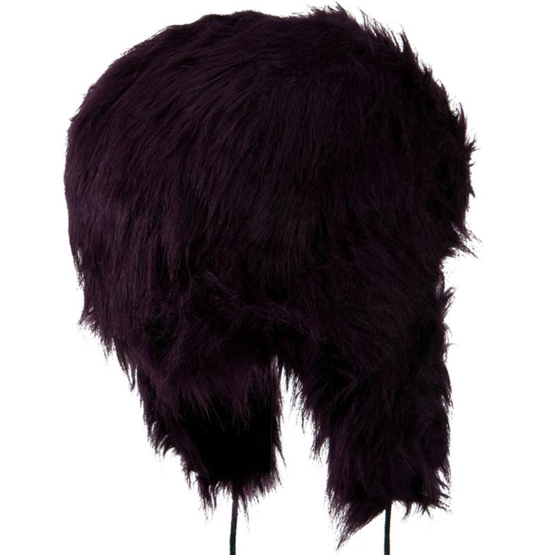 Woman's Faux Fur Pom Pom Trooper Hat