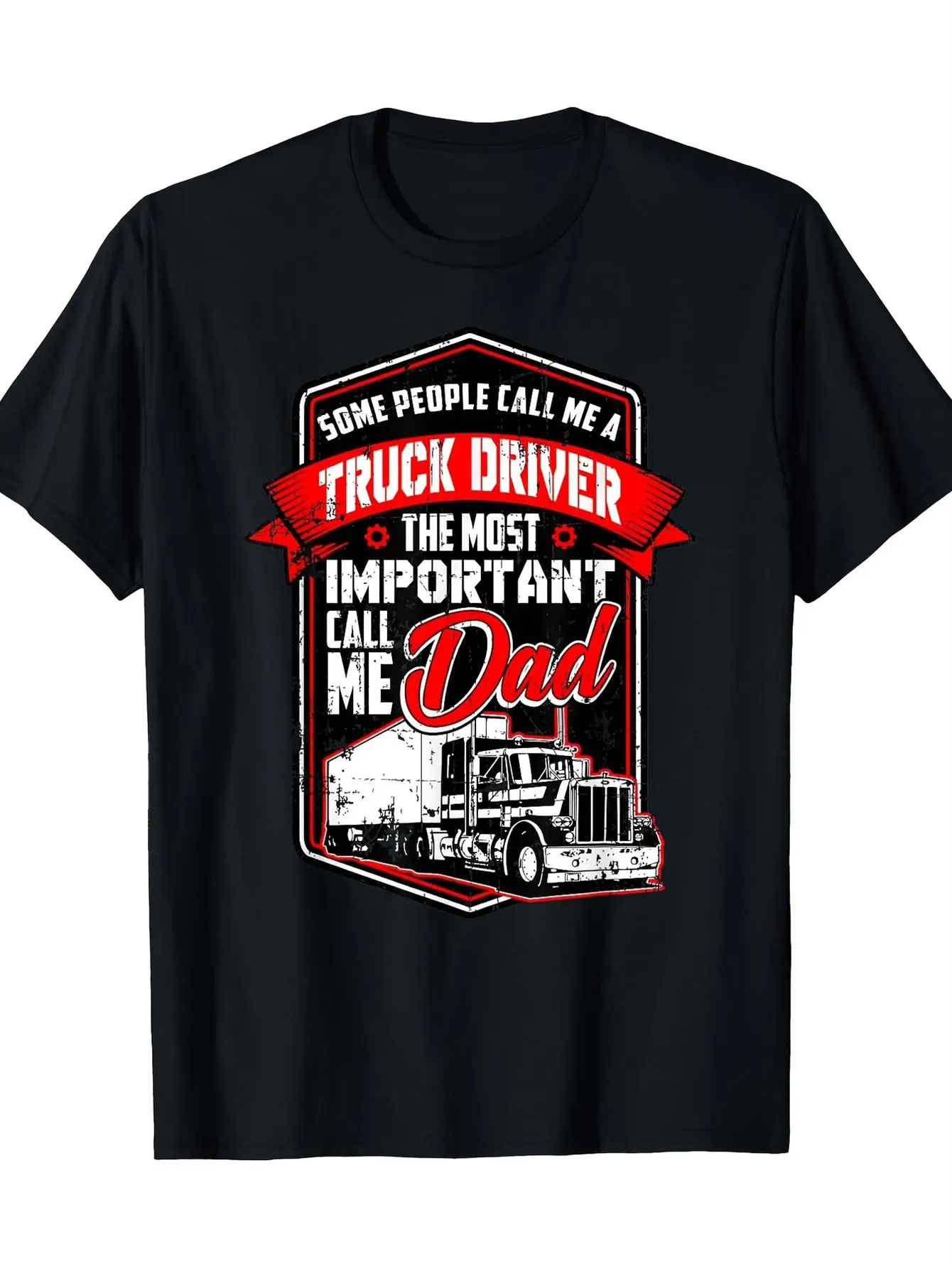 Funny Semi for Truck Driver Design Gift for Trucke unisex soft cotton short sleeve t shirt, vintage graphic casual tee for men women teens, perfect birthday holiday gift for camping travel gym daily street  wear