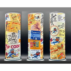 Nostalgic US Post Office Tumbler, Mr Zip, Nostalgia, US Postal, Zip Code, Post Office, 20 oz. Stainless Steel, Skinny Sublimation Tumbler
