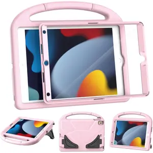 Case for iPad 9th/8th/7th Generation, iPad 10.2  Case with Built-in Screen Protector, Durable Shockproof Handle Stand Protective Cover for iPad 10.2 Inch 2021/2020/2019, Light