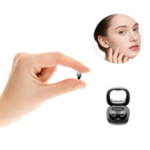 Mini Invisible Wireless Bluetooth 5.4 Micro Sleep Headphones, Hidden Earbuds with LED Screen for Small Ears Sleeping ，Exercise, Working, Hiking