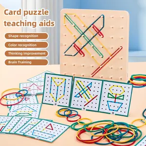 Creative Puzzle Brain Training Toy, Montessori Geometric Peg Board, Parent-Child Interactive Game, Ideal Gift for Halloween Christmas Thanksgiving Back-To-School Spring Easter Ramadan New Year Birthday Present  for 3-6 Years