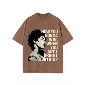 How Can We Win? Printed T-Shirts, High-Quality Batik Cotton Vintage Fashion Brand T-Shirts, With A Certain Thickness, Are Suitable For Summer T-Shirts And Holiday Gifts.