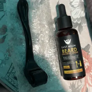 Beard Growth Kit - Serum & Roller Duo for Thicker Facial Hair - Natural Nutrient Oil + 540 Needle Roller - Daily Grooming Essentials for Men,Easy to Use, Perfect Gift for Him