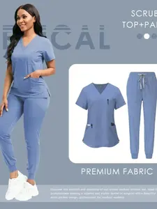 Womens Medical Scrub Tops Casual T-Shirt Style & Classic Nurse Uniform for OR & Clinic